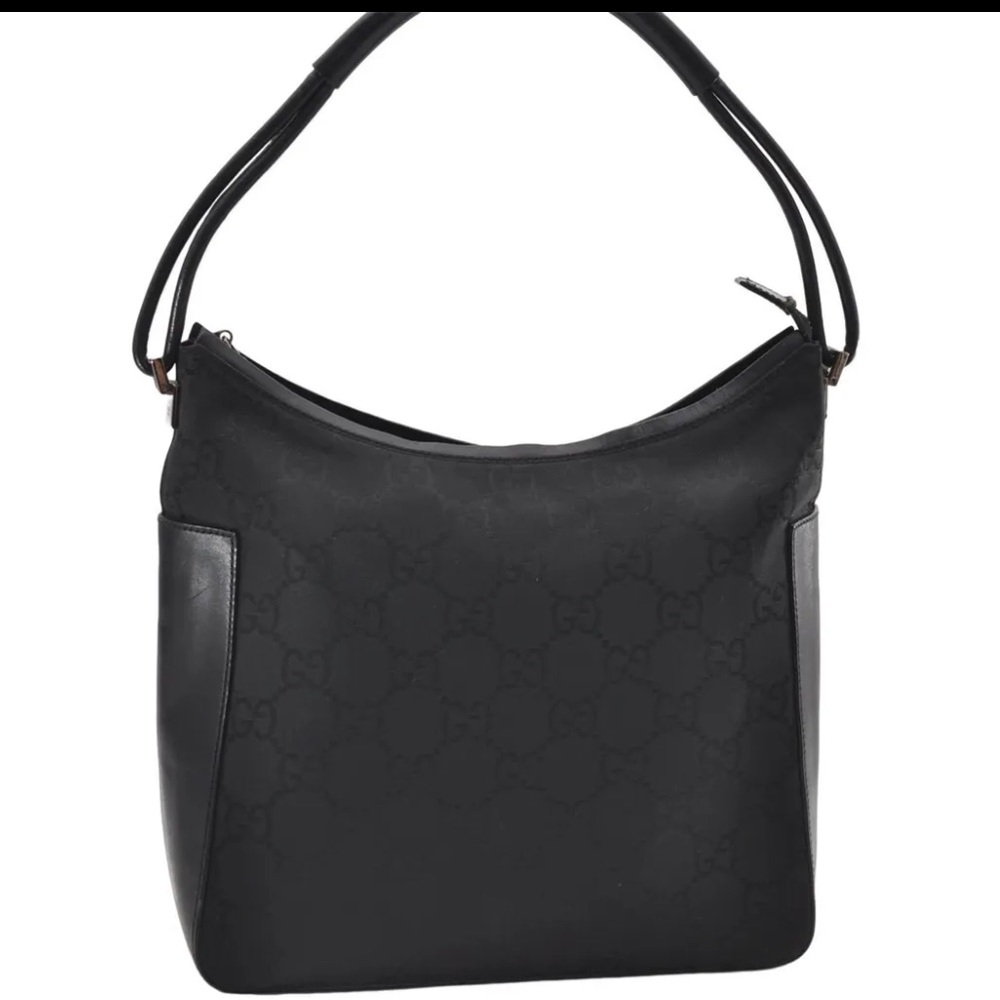 Gucci Nylon and Leather Vintage Hobo Bag